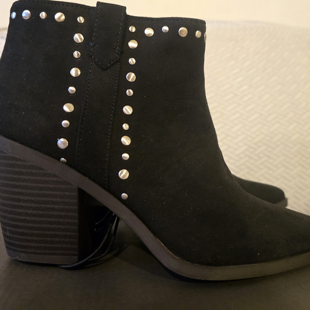 New Ana Black Studded Ankle Boots Size 7